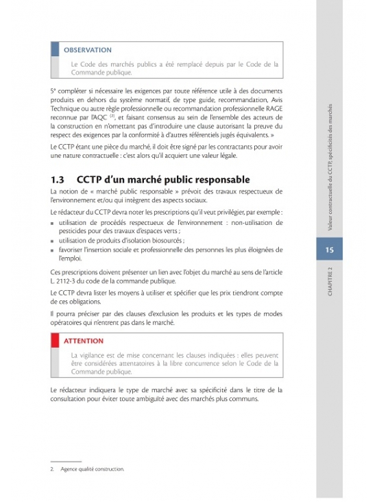 CCTP : recommandations et modèles de clauses, édition 2022 (PDF)