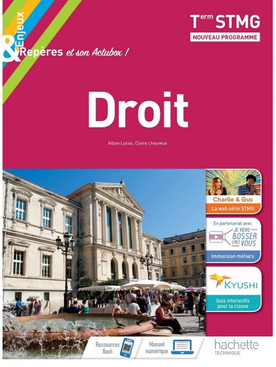Enjeux & Repères Droit Terminale STMG, édition 2020 (PDF)