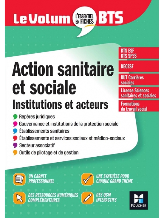 Le Volum' BTS - Action sanitaire et sociale : institutions et acteurs - 6e édition - Révision, édition 2022 (PDF)