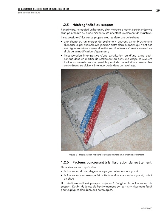 La pathologie des carrelages et chapes associées - Diagnostic, réparations et prévention, édition 2017 (PDF)
