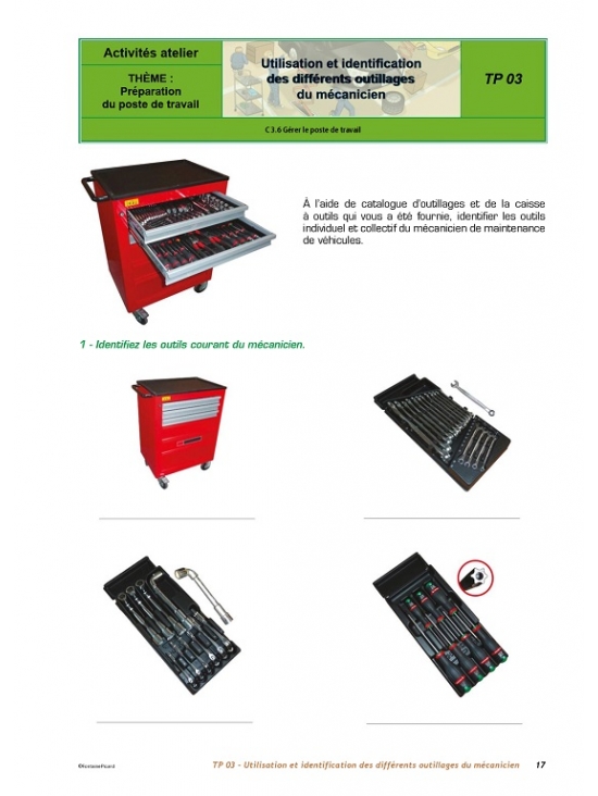 Activités en Atelier Maintenance des véhicules - Option Voitures particulières CAP MV. Édition 2017 (PDF)