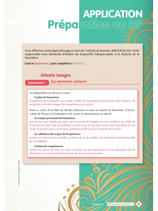 Vie et gestion de l'entreprise - brevet professionnel esthétique, cosmétique, parfumerie - Volume 1. Édition 2023 (PDF)