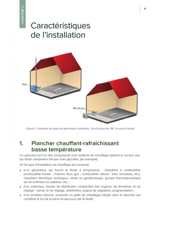 Guide practique - Plancher chauffant et rafraîchissant (réversible) basse température. Édition : 2023 (PDF)