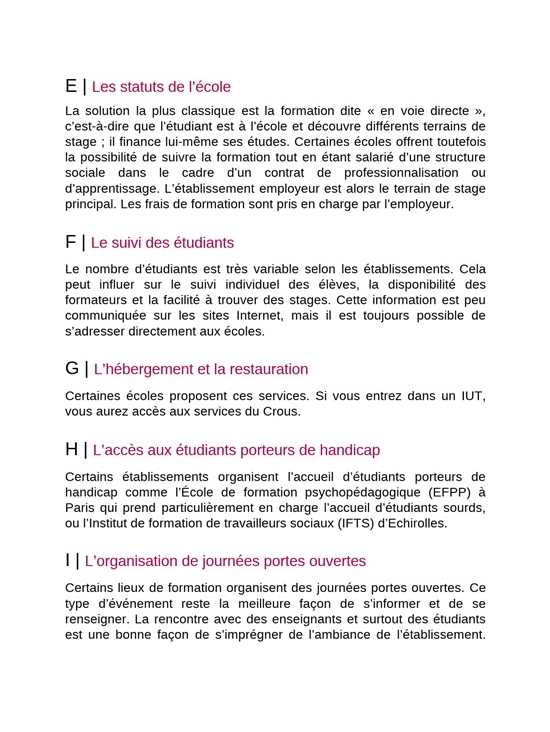 Réussite Admission - Educateur spécialisé (ES) (PDF)